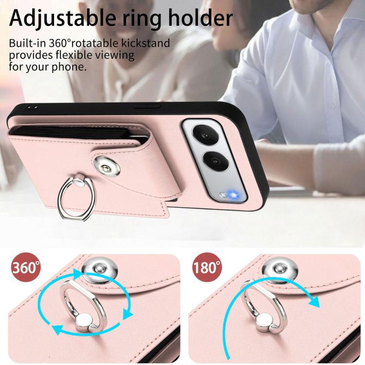 For OnePlus Nord 4 Organ Card Bag Ring Holder PU Phone Case