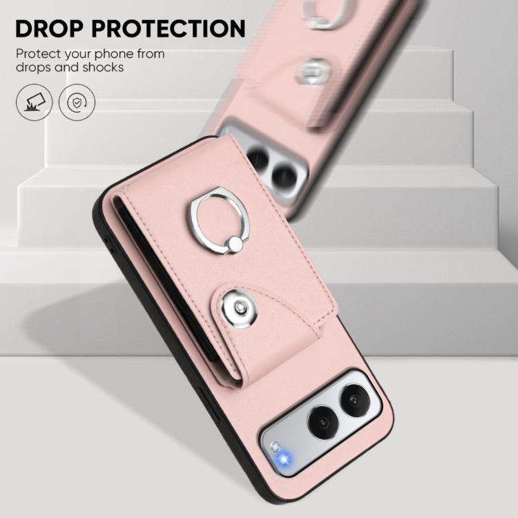 For OnePlus Nord 4 Organ Card Bag Ring Holder PU Phone Case