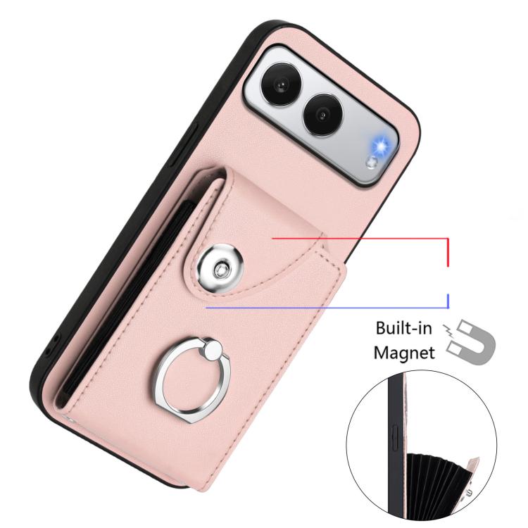 For OnePlus Nord 4 Organ Card Bag Ring Holder PU Phone Case