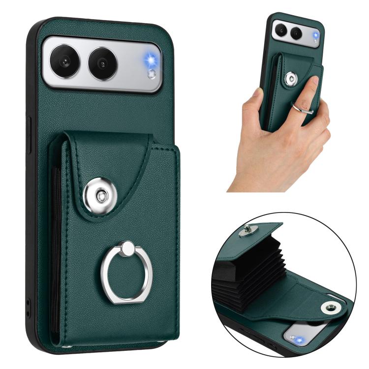 For OnePlus Nord 4 Organ Card Bag Ring Holder PU Phone Case