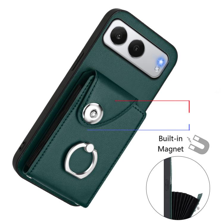For OnePlus Nord 4 Organ Card Bag Ring Holder PU Phone Case