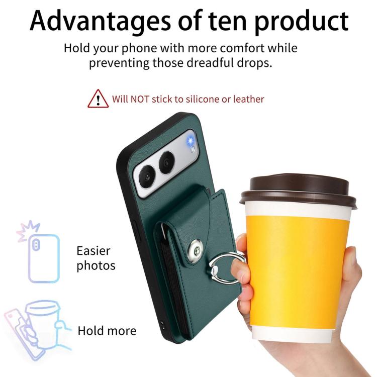 For OnePlus Nord 4 Organ Card Bag Ring Holder PU Phone Case