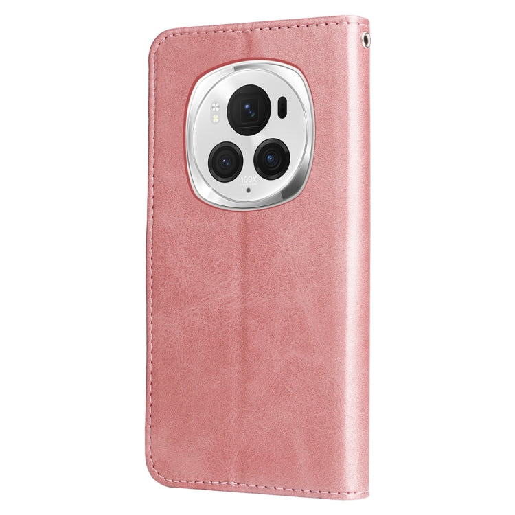 For Honor Magic6 Pro Fashion Calf Texture Zipper Leather Phone Case