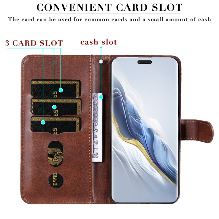 For Honor Magic6 Pro Fashion Calf Texture Zipper Leather Phone Case