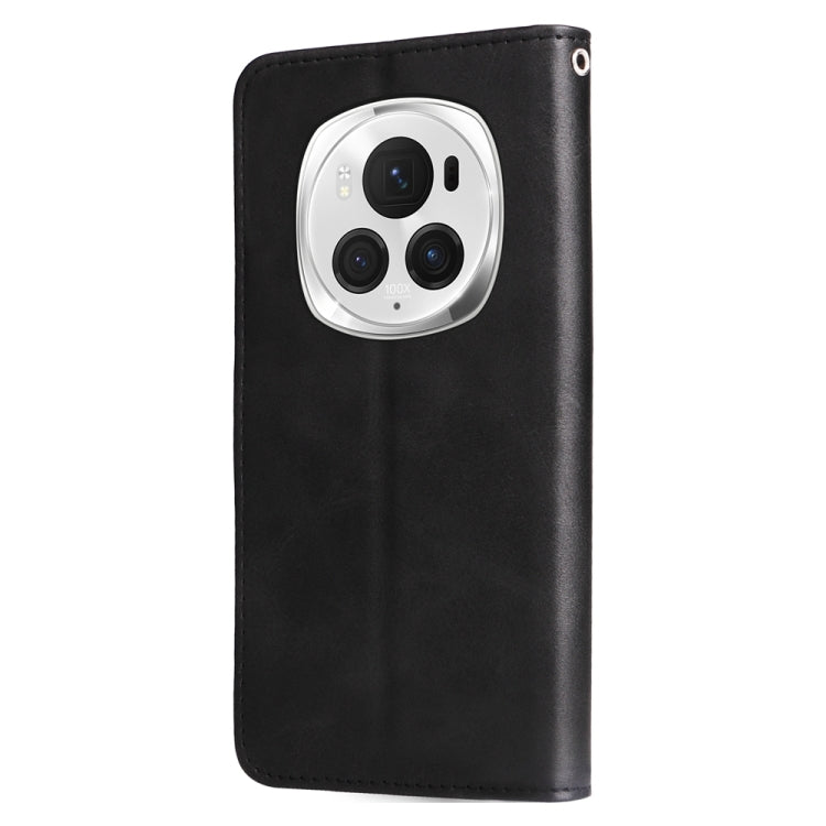 For Honor Magic6 Pro Fashion Calf Texture Zipper Leather Phone Case