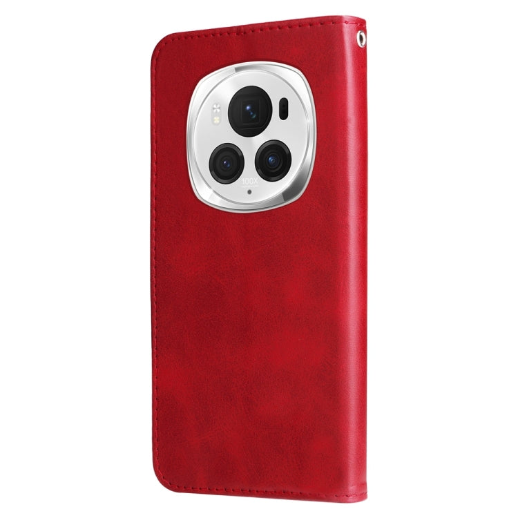 For Honor Magic6 Pro Fashion Calf Texture Zipper Leather Phone Case