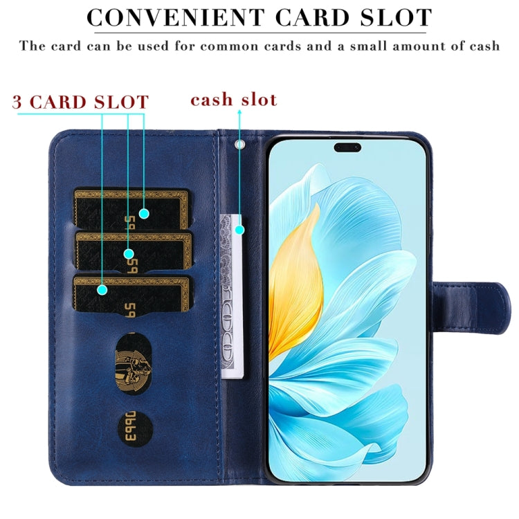 For Honor 200 Lite Global Fashion Calf Texture Zipper Leather Phone Case
