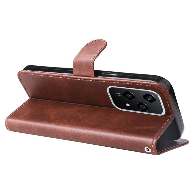 For Honor 200 Lite Global Fashion Calf Texture Zipper Leather Phone Case