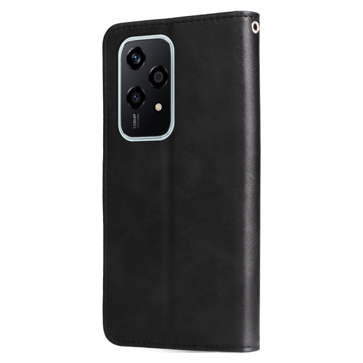 For Honor 200 Lite Global Fashion Calf Texture Zipper Leather Phone Case