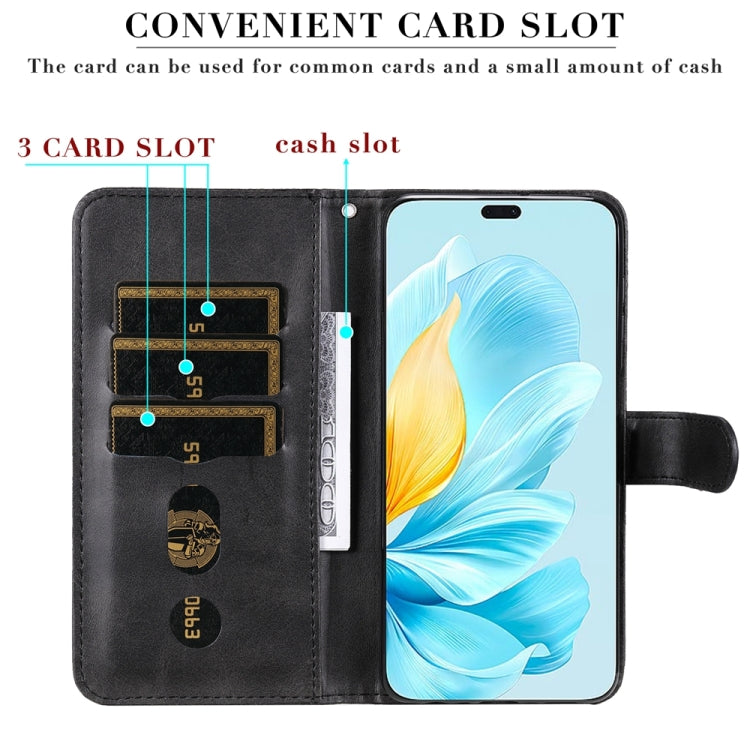 For Honor 200 Lite Global Fashion Calf Texture Zipper Leather Phone Case