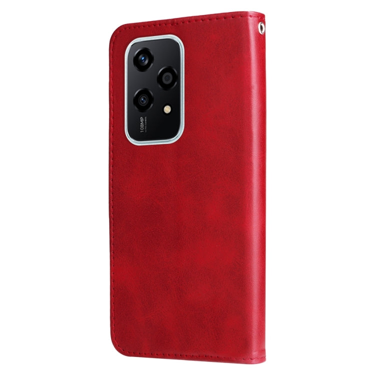 For Honor 200 Lite Global Fashion Calf Texture Zipper Leather Phone Case