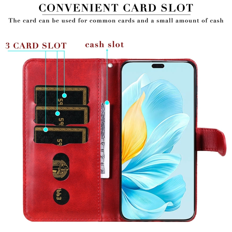 For Honor 200 Lite Global Fashion Calf Texture Zipper Leather Phone Case