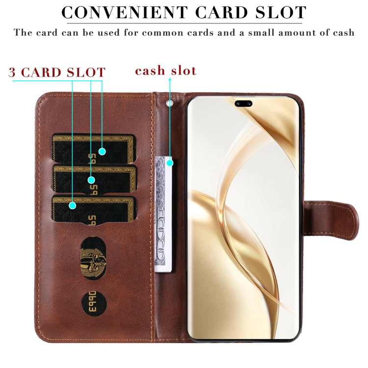 For Honor 200 Pro Fashion Calf Texture Zipper Leather Phone Case