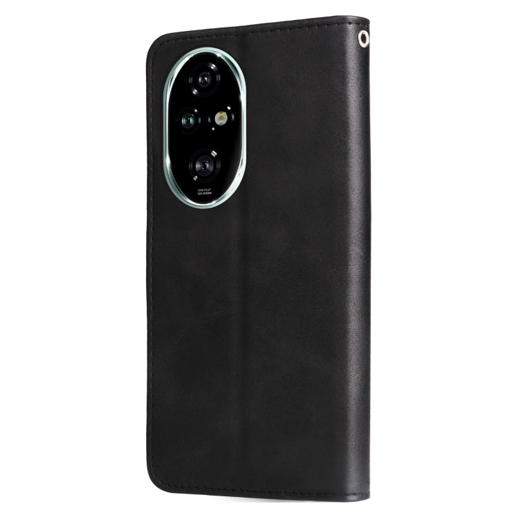 For Honor 200 Pro Fashion Calf Texture Zipper Leather Phone Case