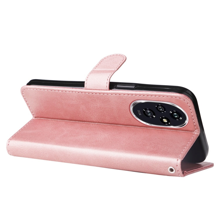 For Honor 200 Fashion Calf Texture Zipper Leather Phone Case