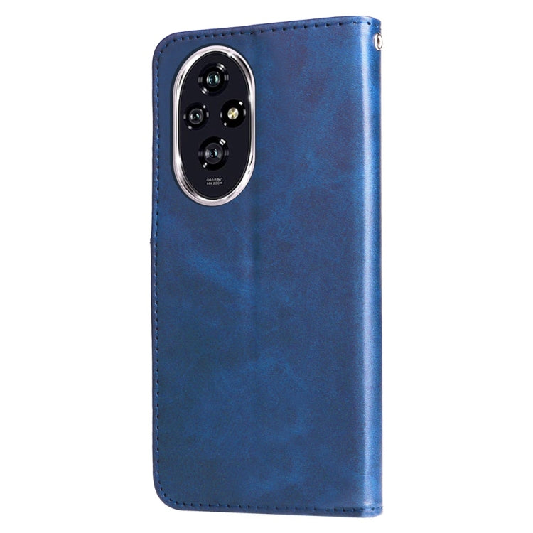 For Honor 200 Fashion Calf Texture Zipper Leather Phone Case