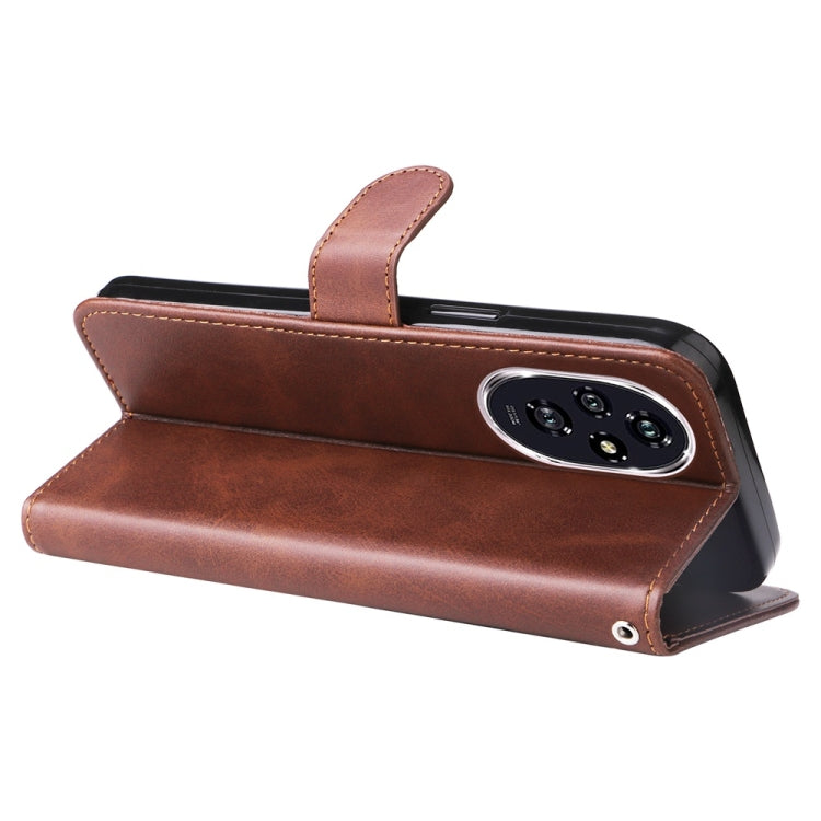 For Honor 200 Fashion Calf Texture Zipper Leather Phone Case
