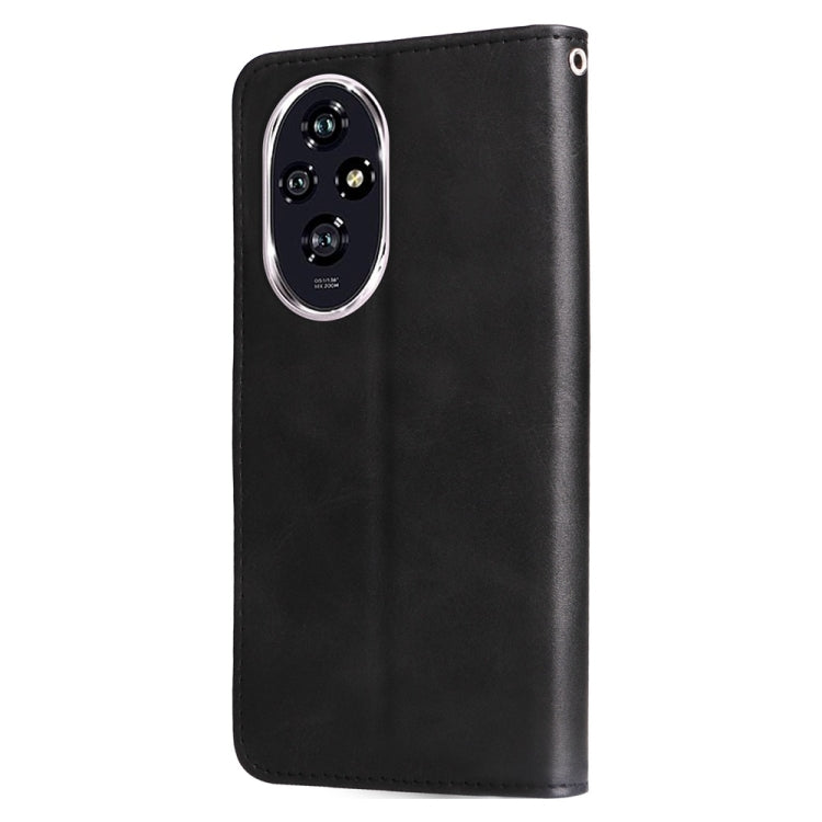 For Honor 200 Fashion Calf Texture Zipper Leather Phone Case
