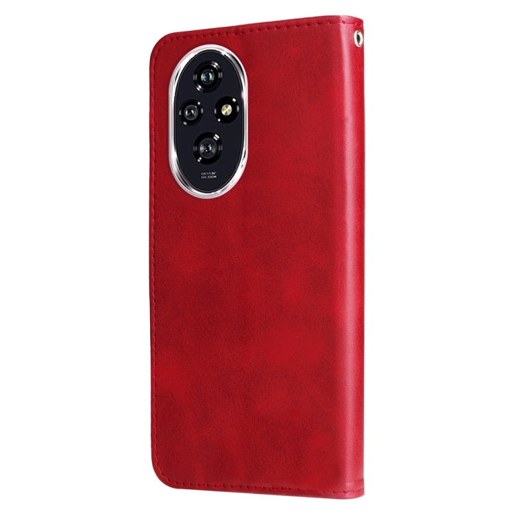 For Honor 200 Fashion Calf Texture Zipper Leather Phone Case