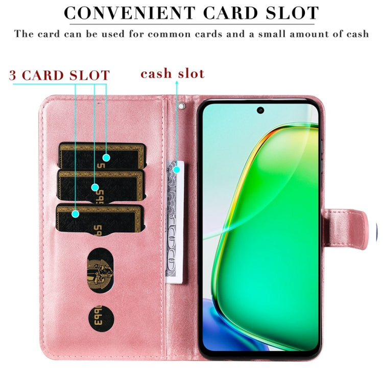 For Honor X6b 4G / X6c 4G / X5b / X5b Plus Fashion Calf Texture Zipper Leather Phone Case