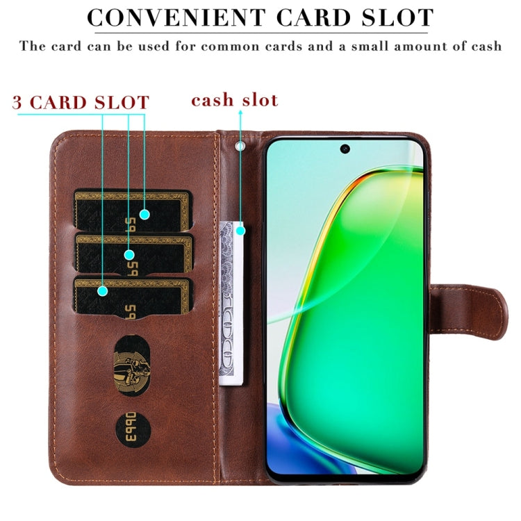 For Honor X6b 4G / X6c 4G / X5b / X5b Plus Fashion Calf Texture Zipper Leather Phone Case