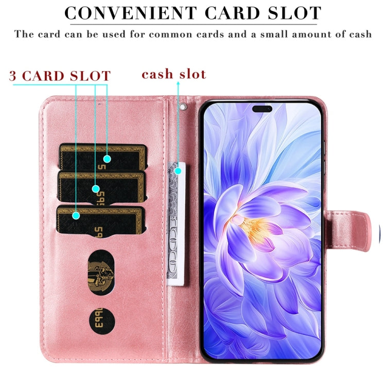 For Honor X60i Fashion Calf Texture Zipper Leather Phone Case