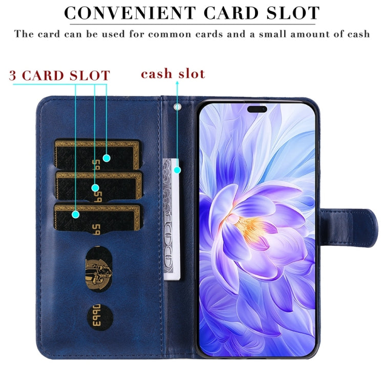 For Honor X60i Fashion Calf Texture Zipper Leather Phone Case