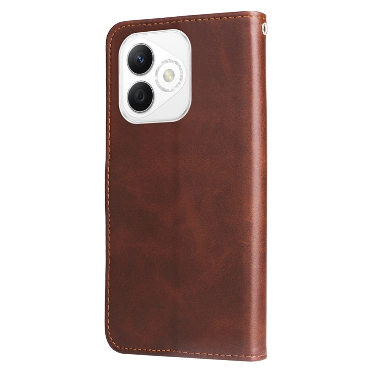 For Honor X60i Fashion Calf Texture Zipper Leather Phone Case