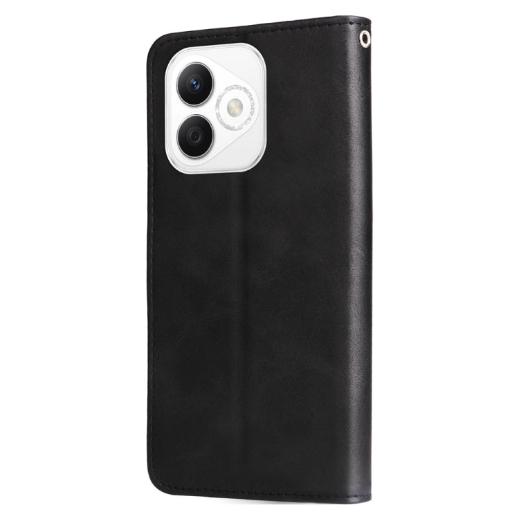 For Honor X60i Fashion Calf Texture Zipper Leather Phone Case