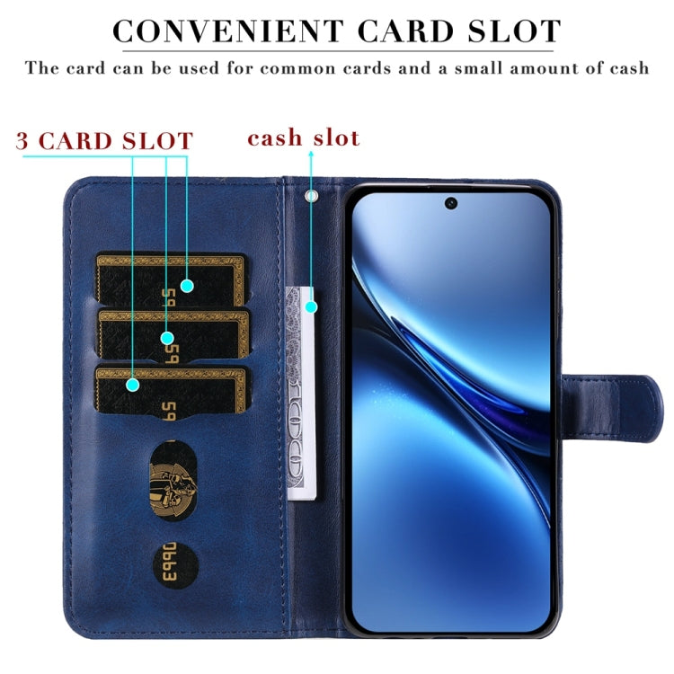 For Honor Magic7 Fashion Calf Texture Zipper Leather Phone Case