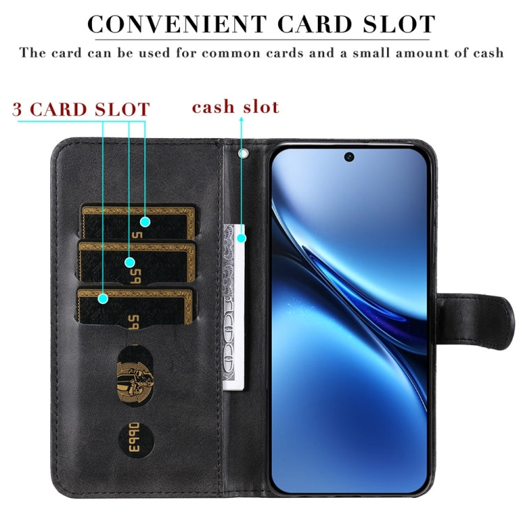 For Honor Magic7 Pro Fashion Calf Texture Zipper Leather Phone Case