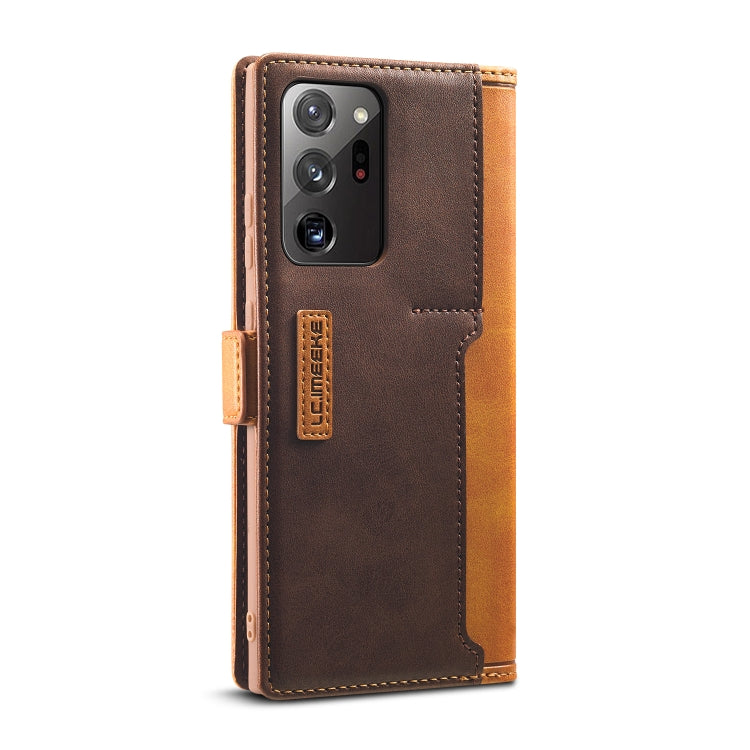 For Samsung Galaxy Note 20 LC.IMEEKE LC-001 Series PU + TPU Color Matching Frosted Horizontal Flip Leather Case with Holder & Card Slot