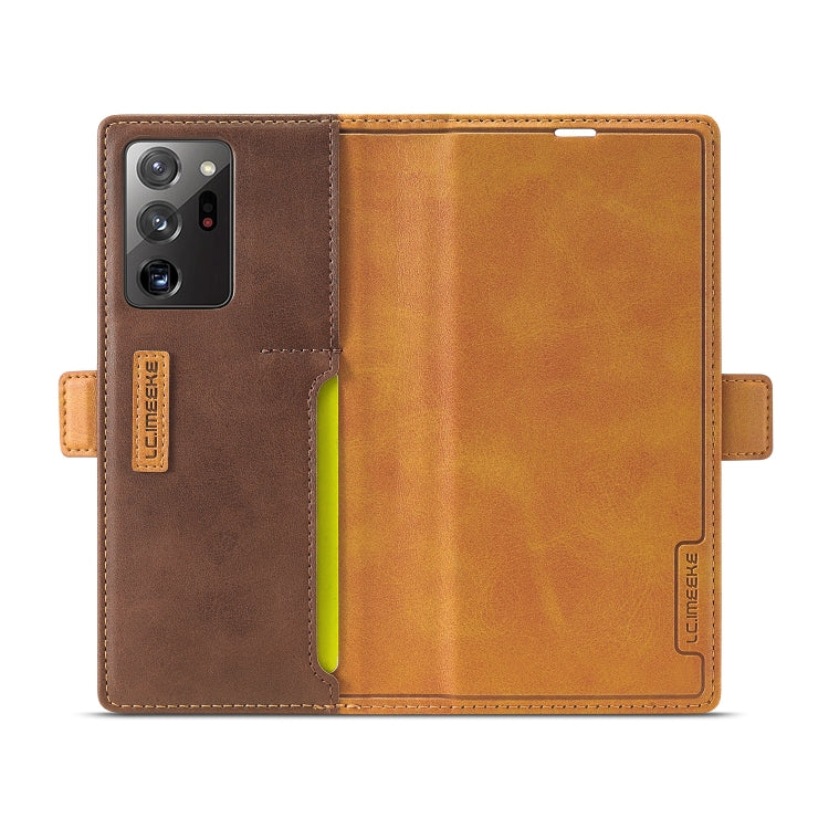 For Samsung Galaxy Note 20 LC.IMEEKE LC-001 Series PU + TPU Color Matching Frosted Horizontal Flip Leather Case with Holder & Card Slot