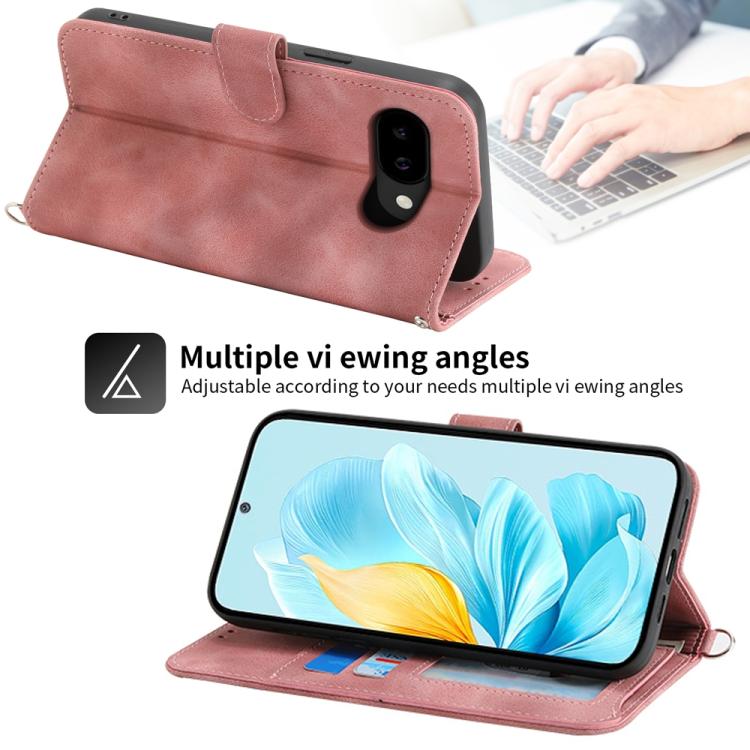 For Google Pixel 10a Skin Feel Flowers Embossed Wallet Leather Phone Case