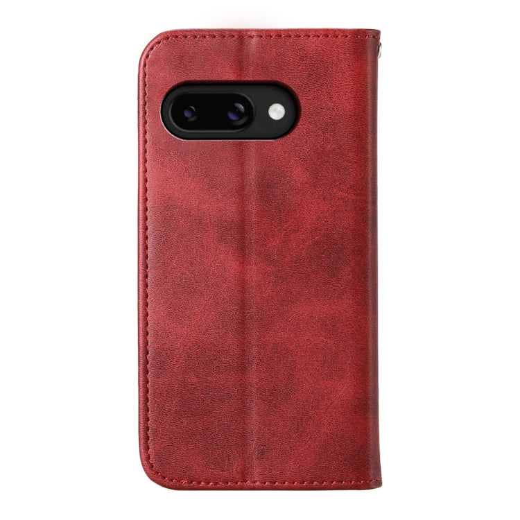 For Google Pixel 9a Cubic Grid Calf Texture Magnetic Leather Phone Case