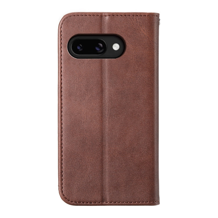 For Google Pixel 9a Cubic Grid Calf Texture Magnetic Leather Phone Case