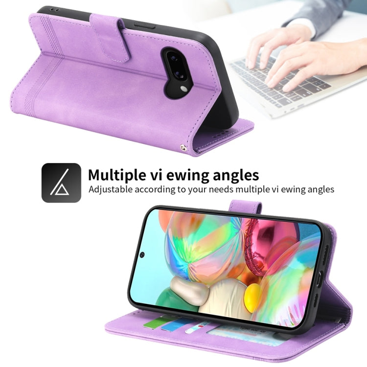For Google Pixel 9a Dierfeng Dream Line TPU Hybrid PU Leather Phone Case
