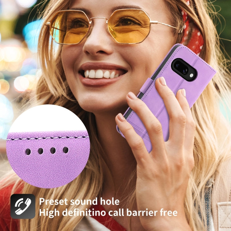 For Google Pixel 9a Dierfeng Dream Line TPU Hybrid PU Leather Phone Case