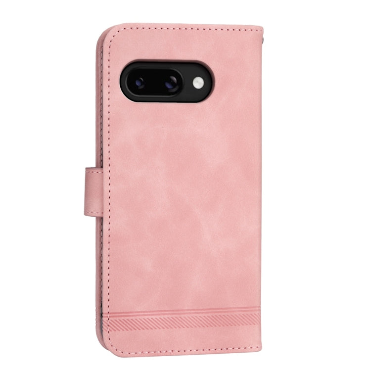 For Google Pixel 9a Dierfeng Dream Line TPU Hybrid PU Leather Phone Case