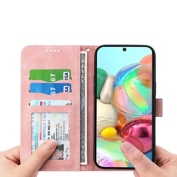 For Google Pixel 9a Dierfeng Dream Line TPU Hybrid PU Leather Phone Case