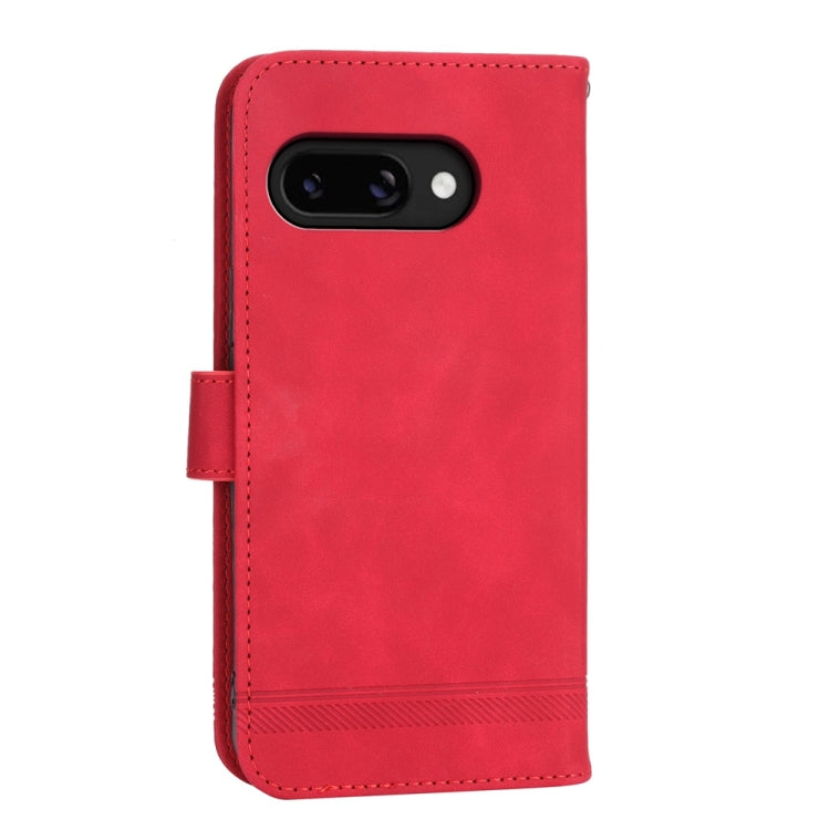 For Google Pixel 9a Dierfeng Dream Line TPU Hybrid PU Leather Phone Case