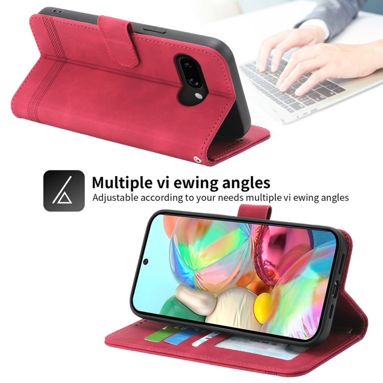 For Google Pixel 9a Dierfeng Dream Line TPU Hybrid PU Leather Phone Case