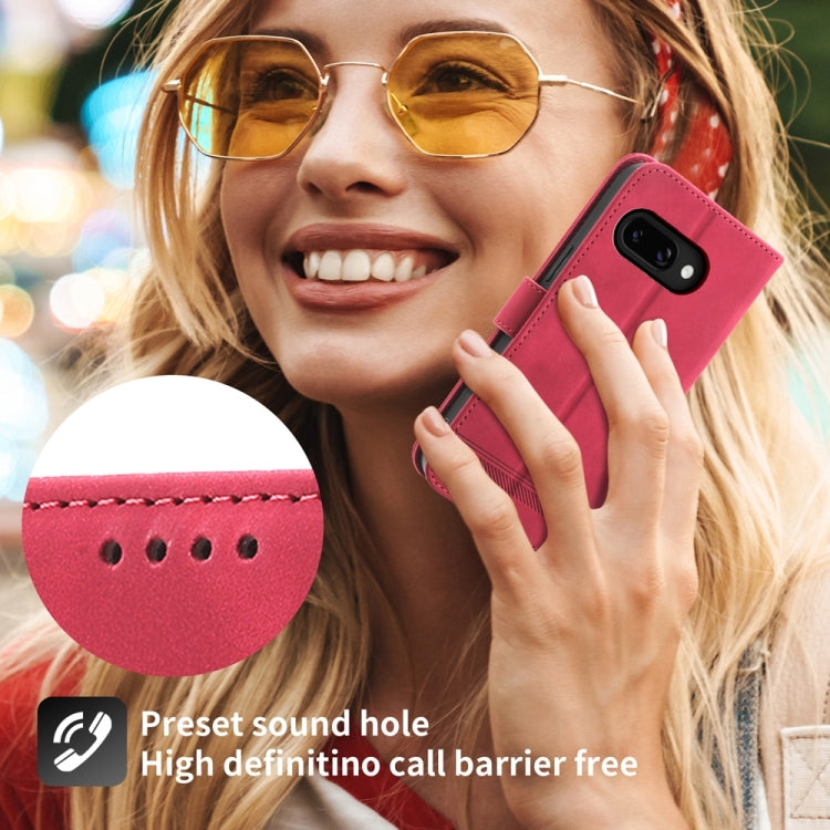 For Google Pixel 9a Dierfeng Dream Line TPU Hybrid PU Leather Phone Case