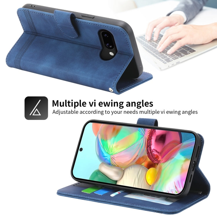 For Google Pixel 9a Dierfeng Dream Line TPU Hybrid PU Leather Phone Case