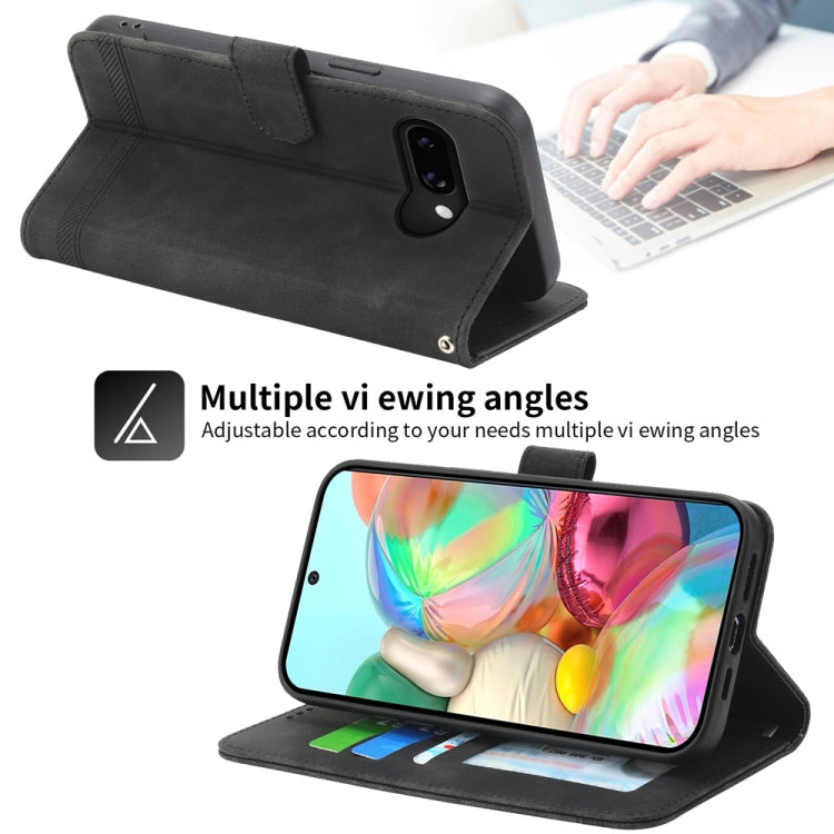 For Google Pixel 9a Dierfeng Dream Line TPU Hybrid PU Leather Phone Case
