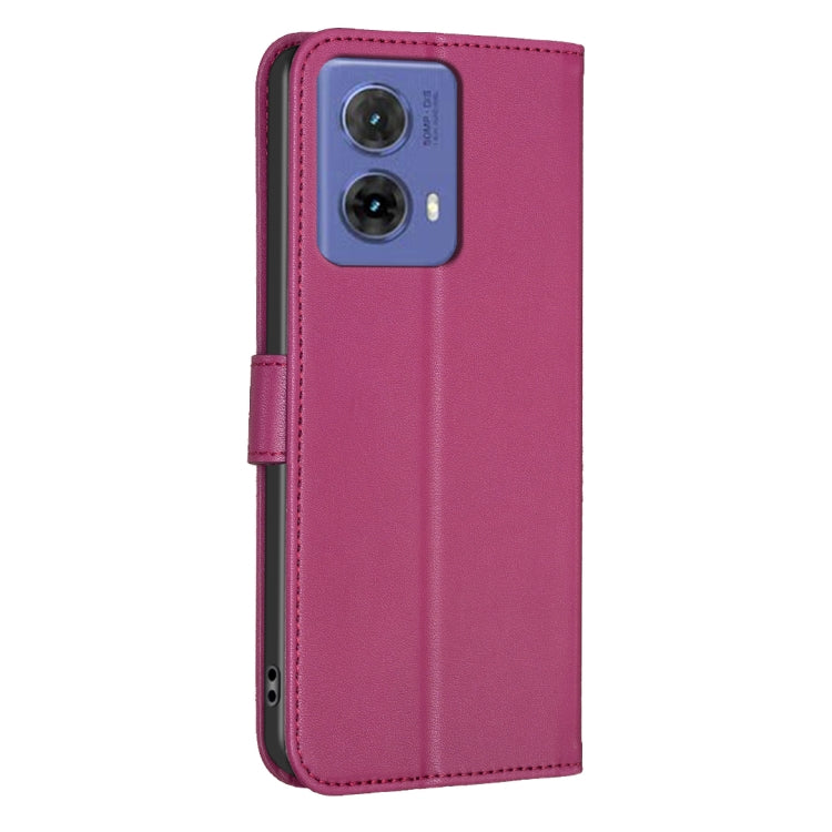 For Motorola Moto G85 Four-leaf Embossed Leather Phone Case