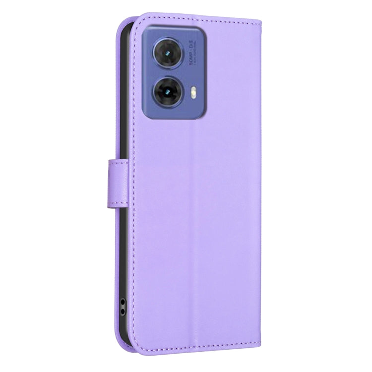 For Motorola Moto G85 Four-leaf Embossed Leather Phone Case