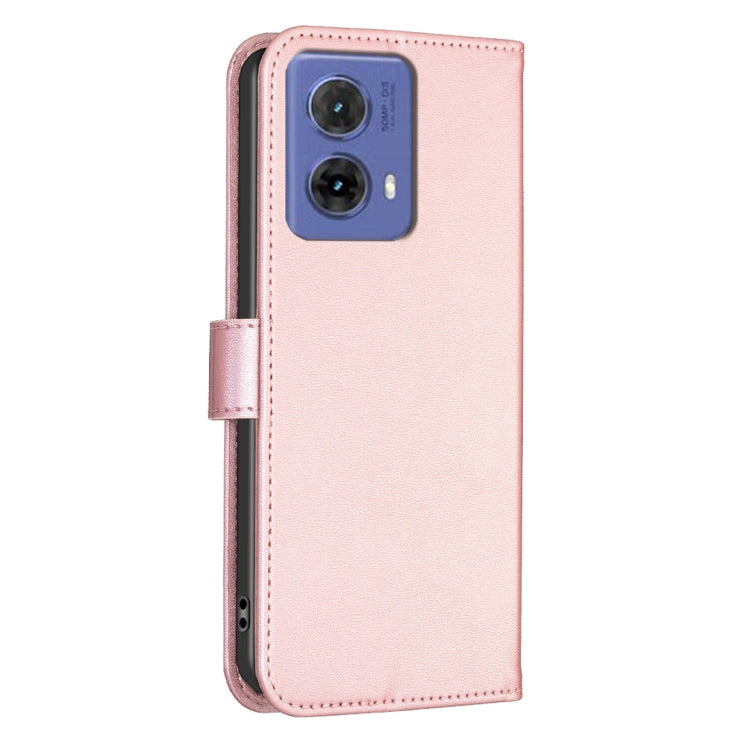 For Motorola Moto G85 Four-leaf Embossed Leather Phone Case