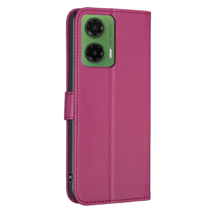 For Motorola Moto G35 Four-leaf Embossed Leather Phone Case