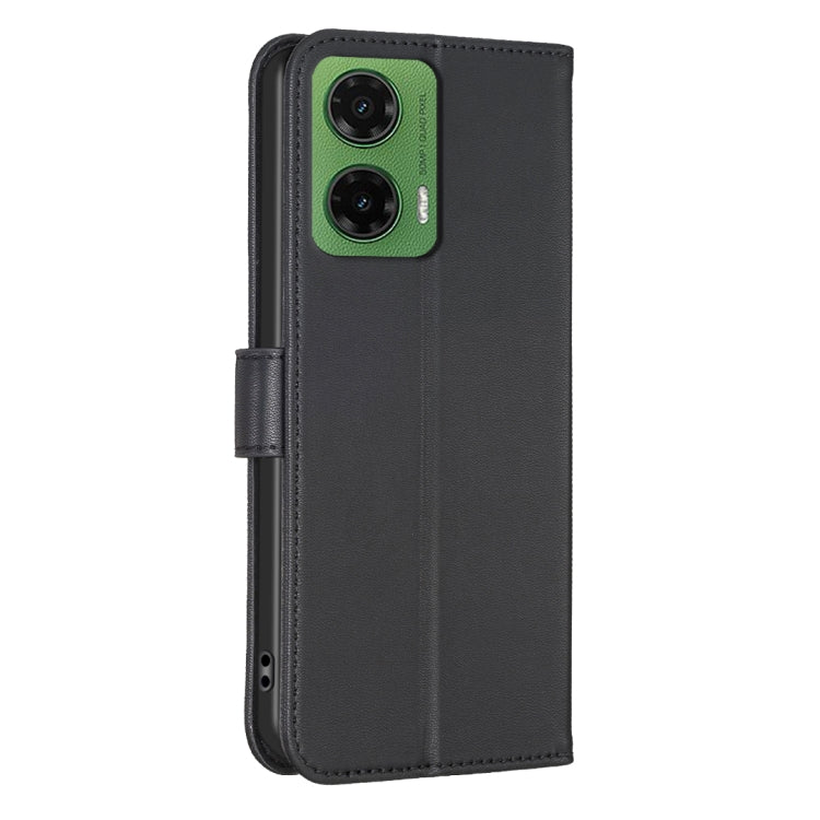 For Motorola Moto G35 Four-leaf Embossed Leather Phone Case